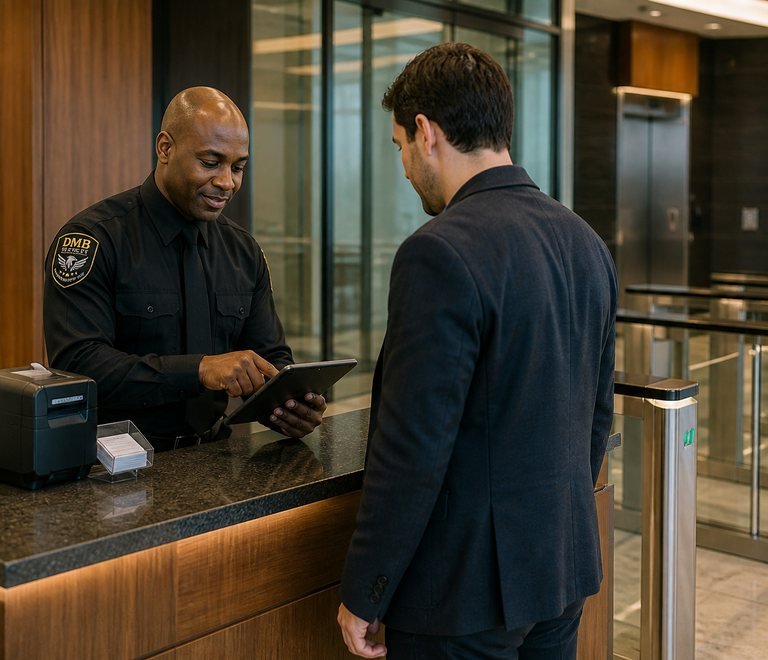 DMB officer handling access control
