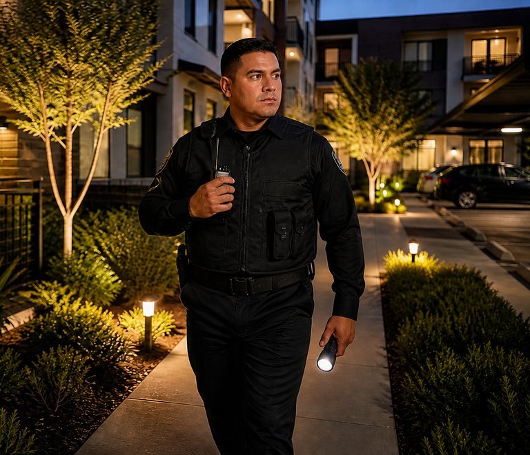 DMB security officer on foot patrol